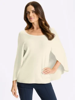 Feinstrickpullover im Poncho-Style