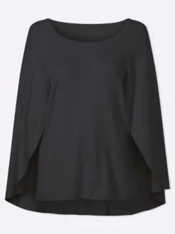 Feinstrickpullover im Poncho-Style