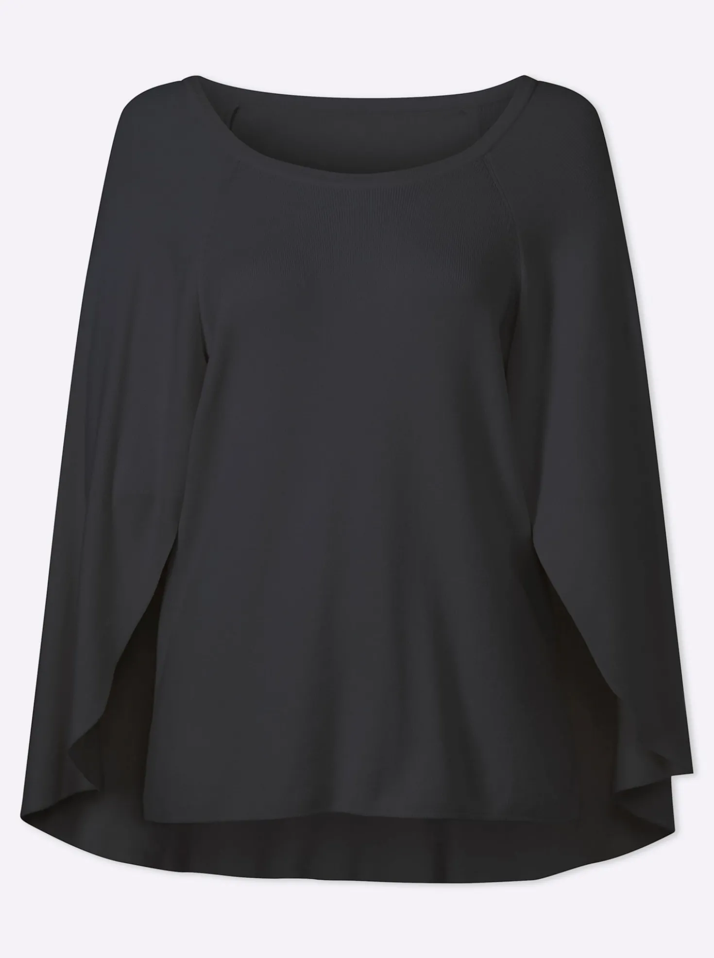 Feinstrickpullover im Poncho-Style