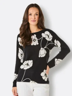 Feinstrickpullover im Seiden-Kaschmir-Mix