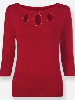 Feinstrickpullover mit Cut-outs
