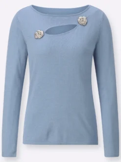 Feinstrickpullover mit Cut-Out