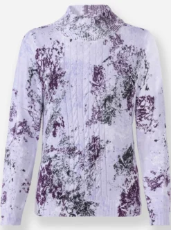 Feinstrickpullover mit höherem Stehkragen