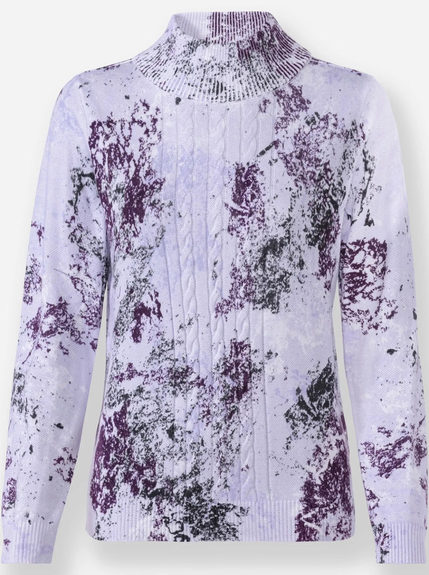 Feinstrickpullover mit höherem Stehkragen