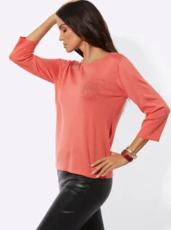 Feinstrickpullover mit Metallsteinchen