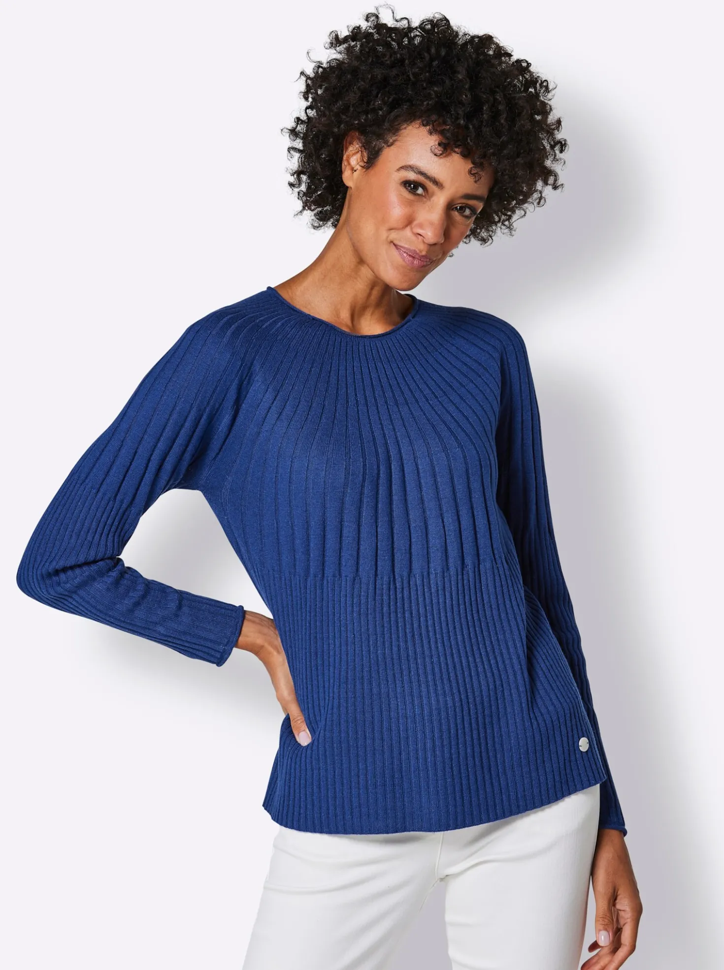 Feinstrickpullover mit Raglan-Ärmeln
