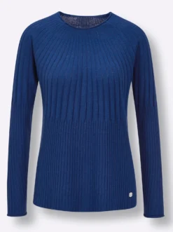 Feinstrickpullover mit Raglan-Ärmeln