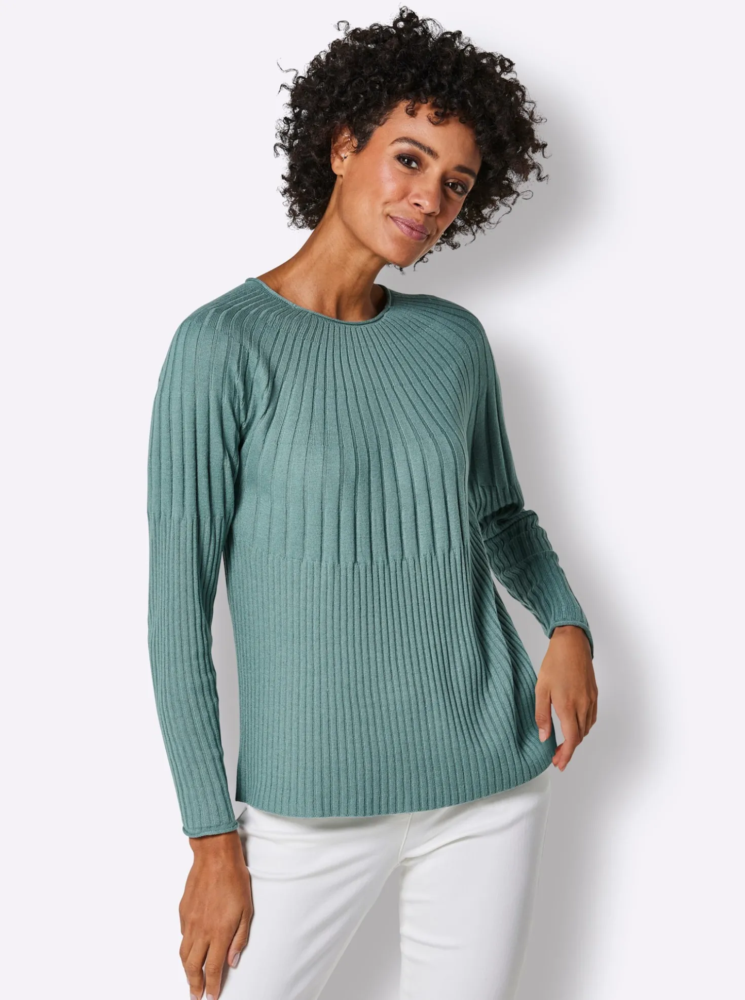 Feinstrickpullover mit Raglan-Ärmeln