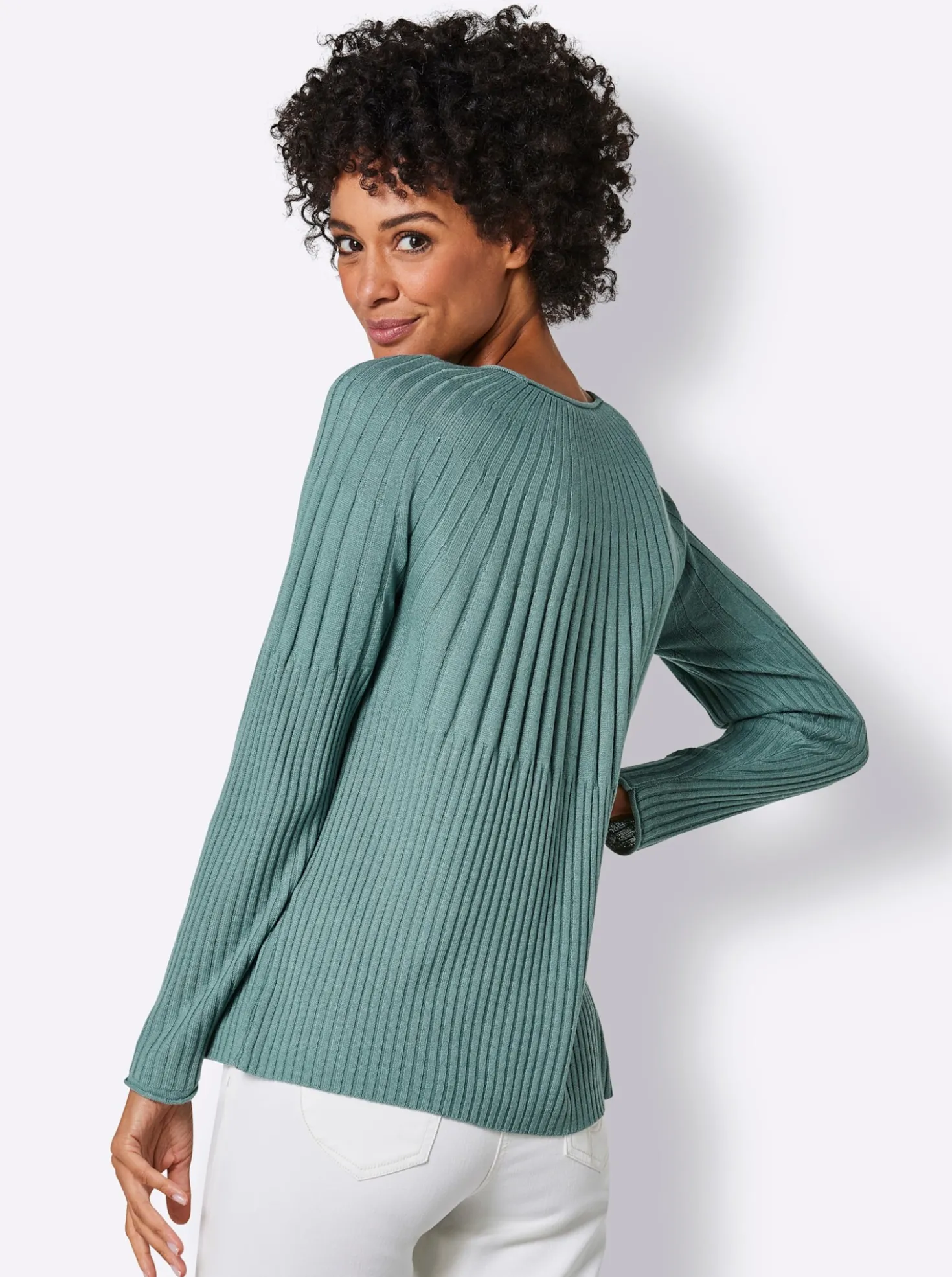 Feinstrickpullover mit Raglan-Ärmeln
