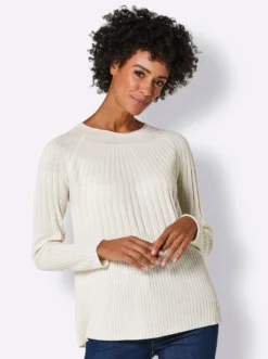 Feinstrickpullover mit Raglan-Ärmeln