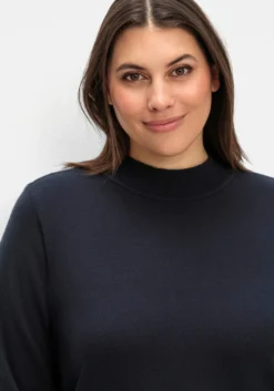 Feinstrickpullover mit Stehkragen