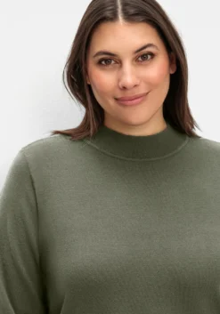 Feinstrickpullover mit Stehkragen