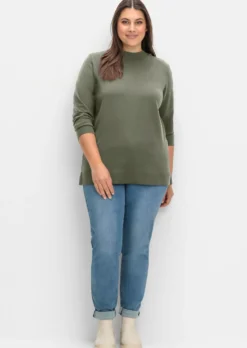 Feinstrickpullover mit Stehkragen