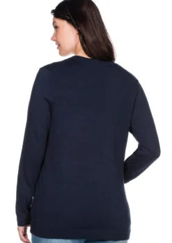 Feinstrickpullover mit V-Ausschnitt