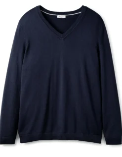 Feinstrickpullover mit V-Ausschnitt