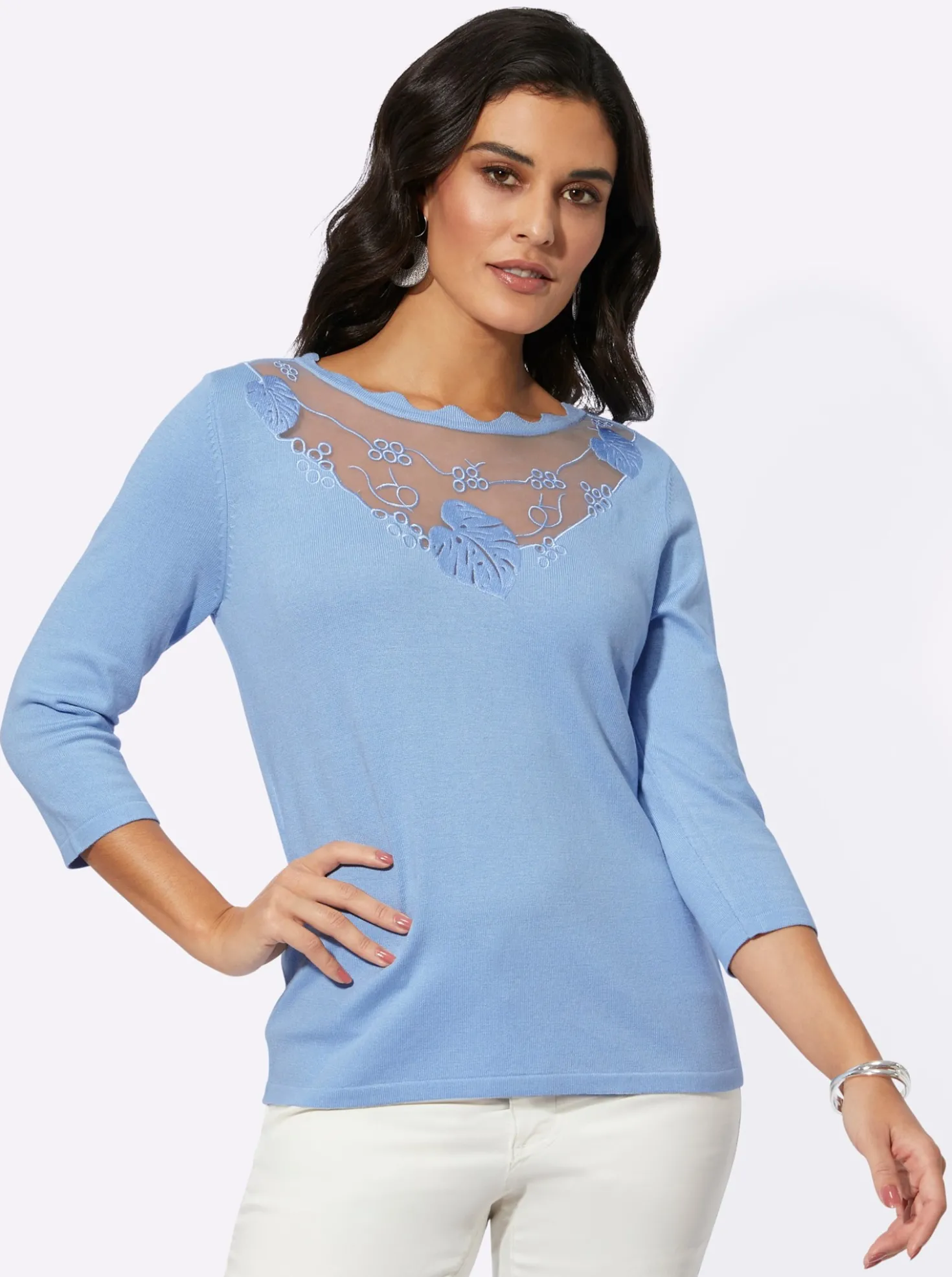 Feinstrickpullover mit Viskose in ECOVERO-Qualität