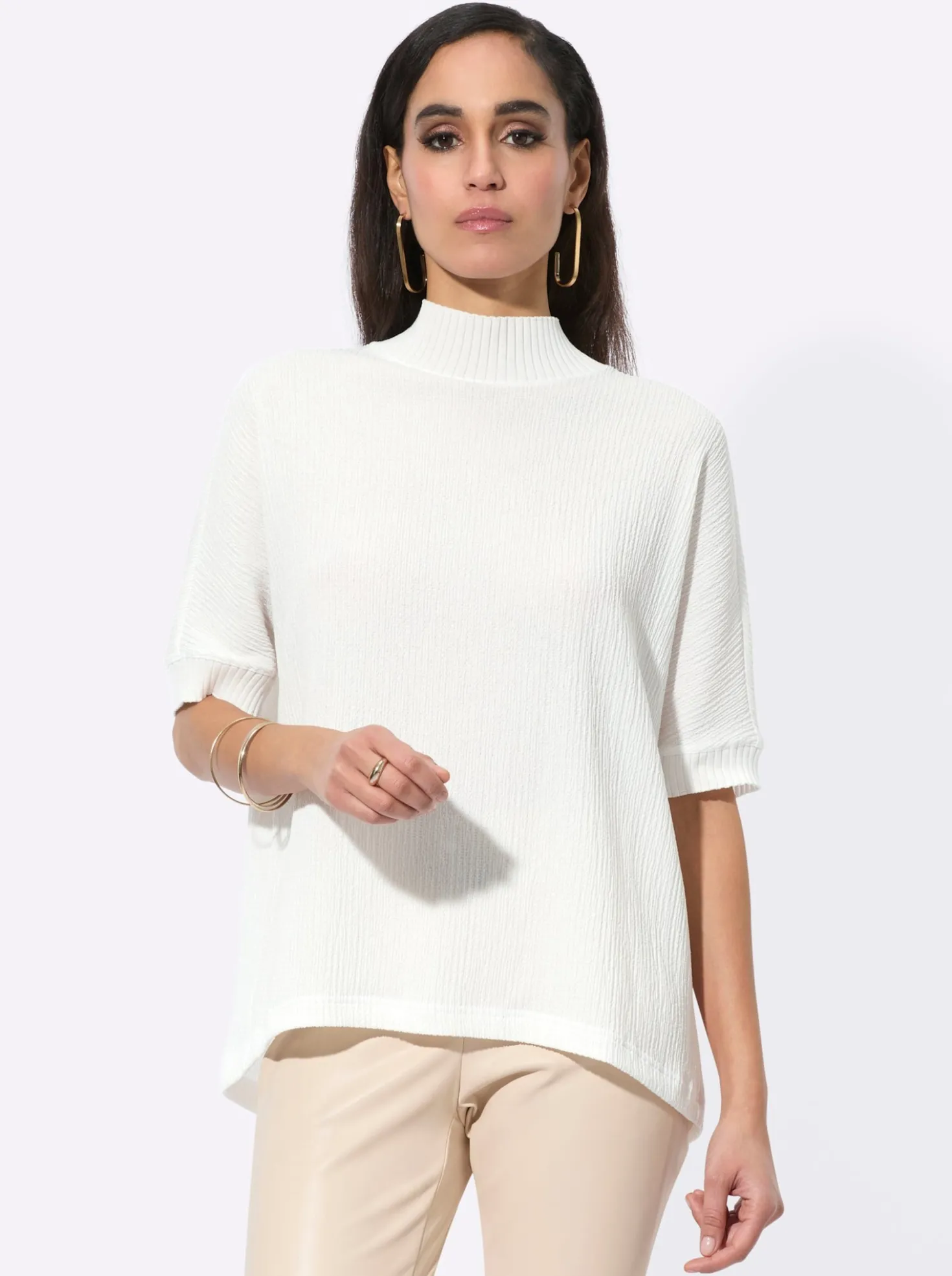 Fledermausshirt mit Kellerfalte hinten
