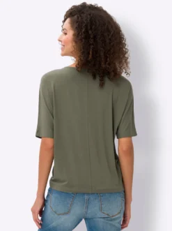 Fledermausshirt mit Rundhals-Ausschnitt