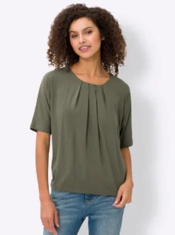 Fledermausshirt mit Rundhals-Ausschnitt