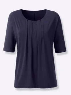 Fledermausshirt mit Rundhals-Ausschnitt