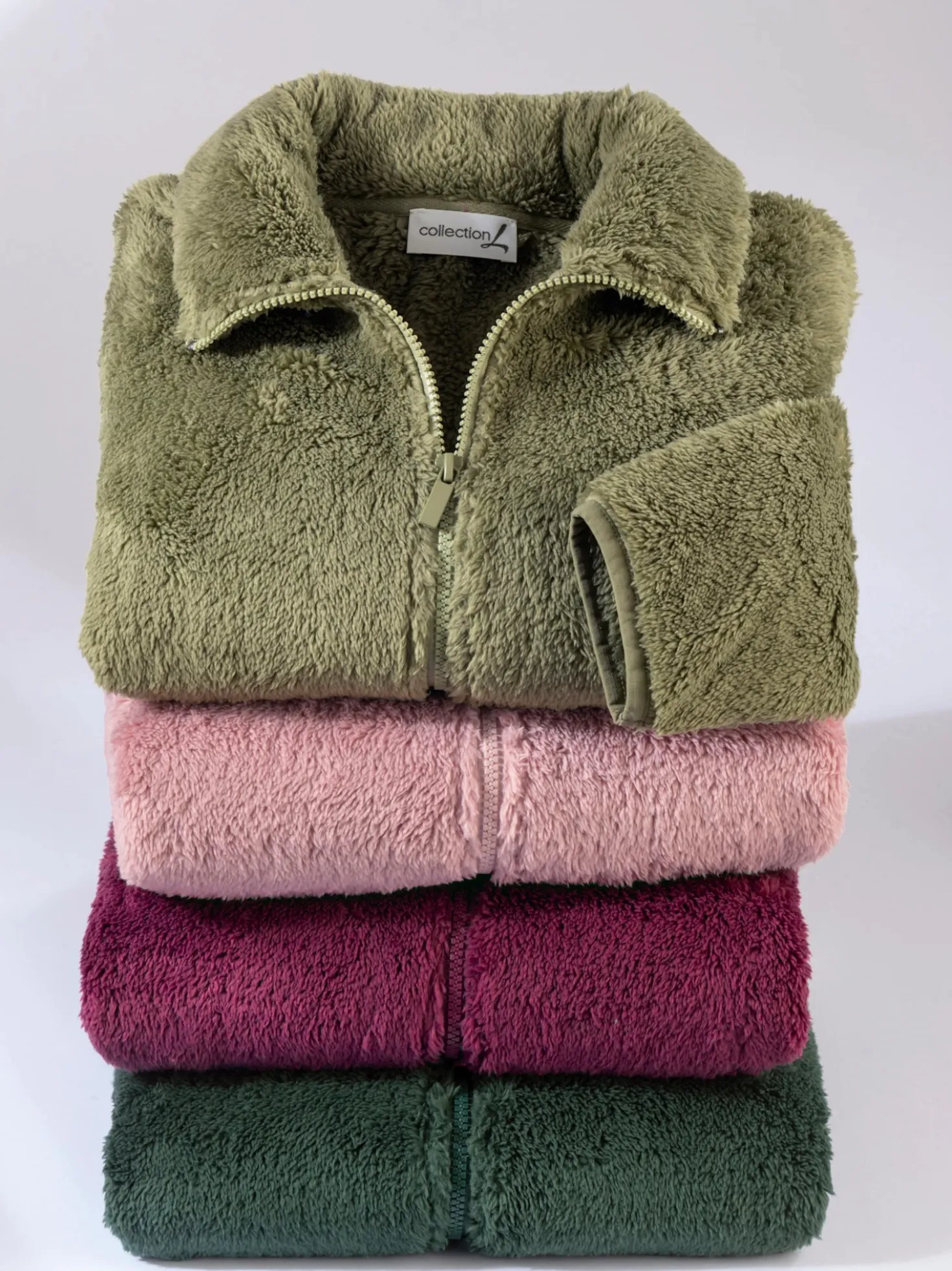 Fleecejacke in Teddy-Optik
