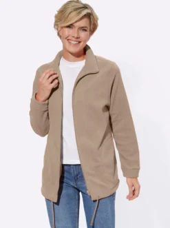 Fleecejacke Kordeldurchzug am Saum