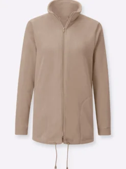 Fleecejacke Kordeldurchzug am Saum