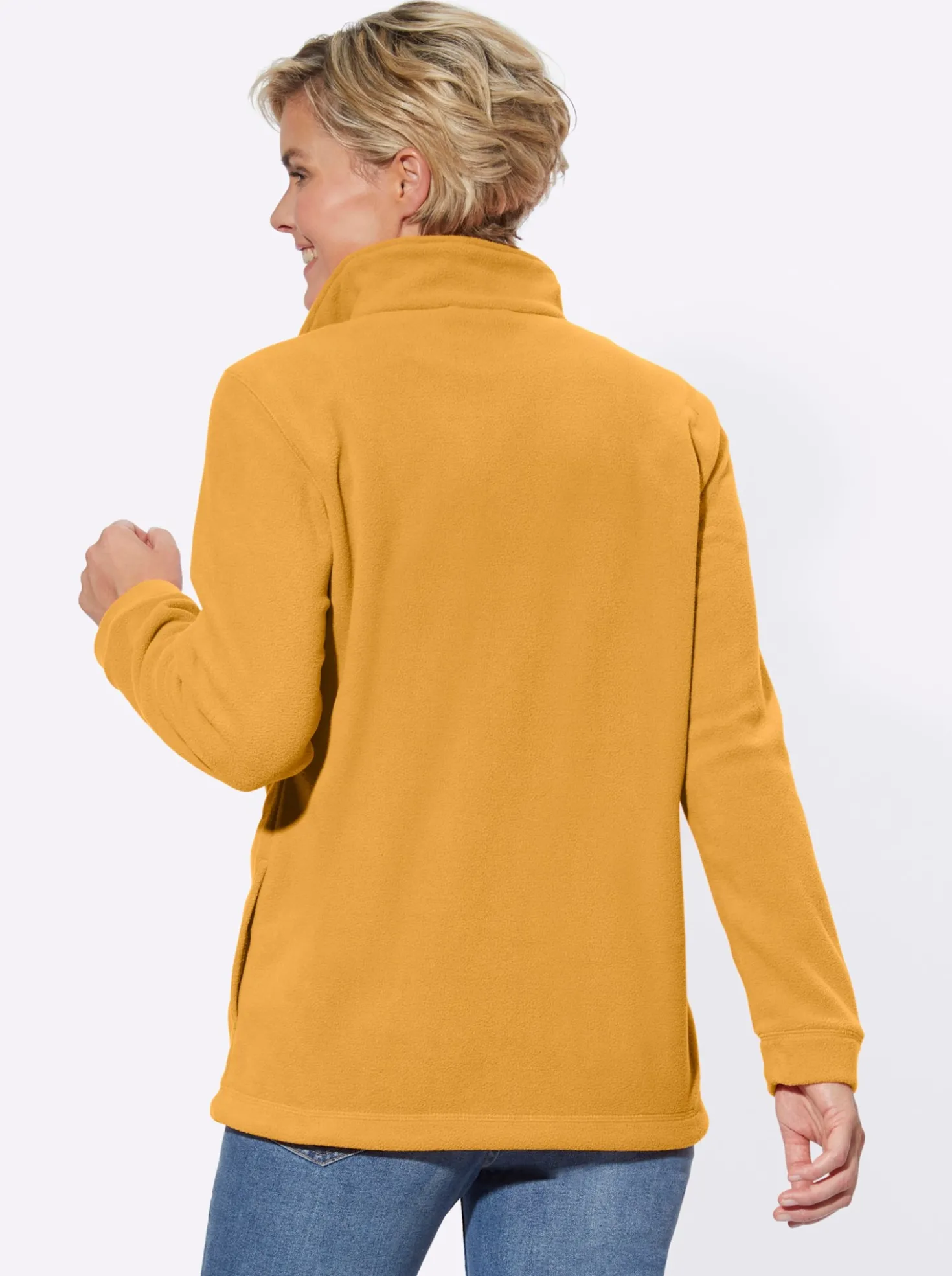Fleecejacke Kordeldurchzug am Saum