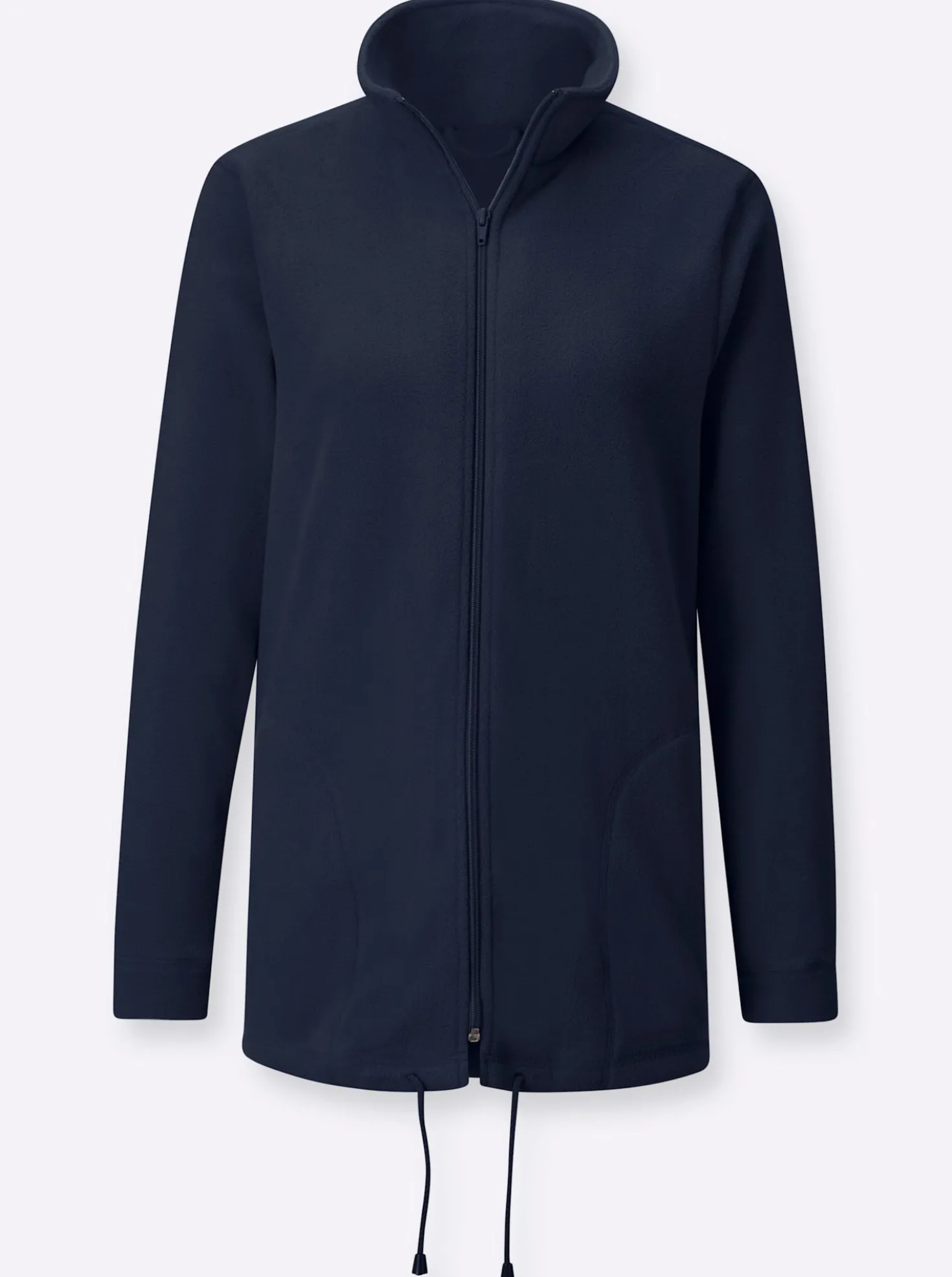 Fleecejacke Kordeldurchzug am Saum