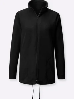 Fleecejacke Kordeldurchzug am Saum