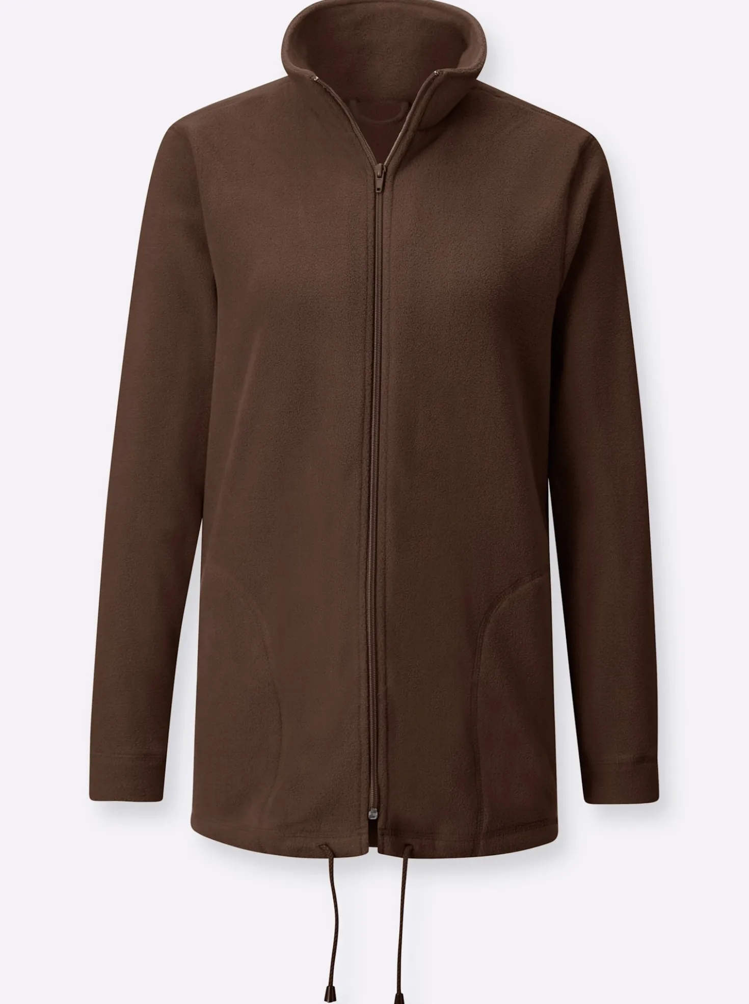 Fleecejacke Kordeldurchzug am Saum
