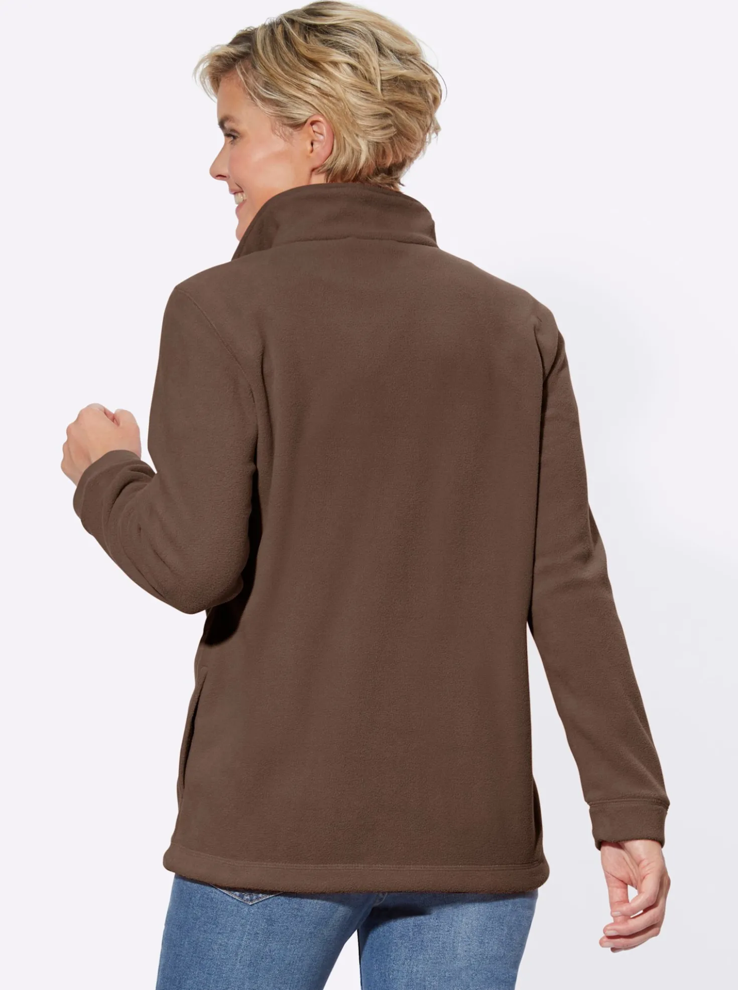 Fleecejacke Kordeldurchzug am Saum