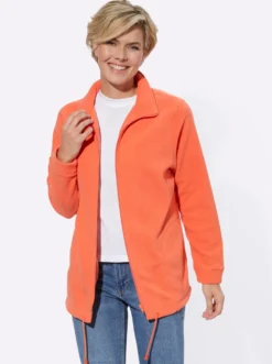 Fleecejacke Kordeldurchzug am Saum
