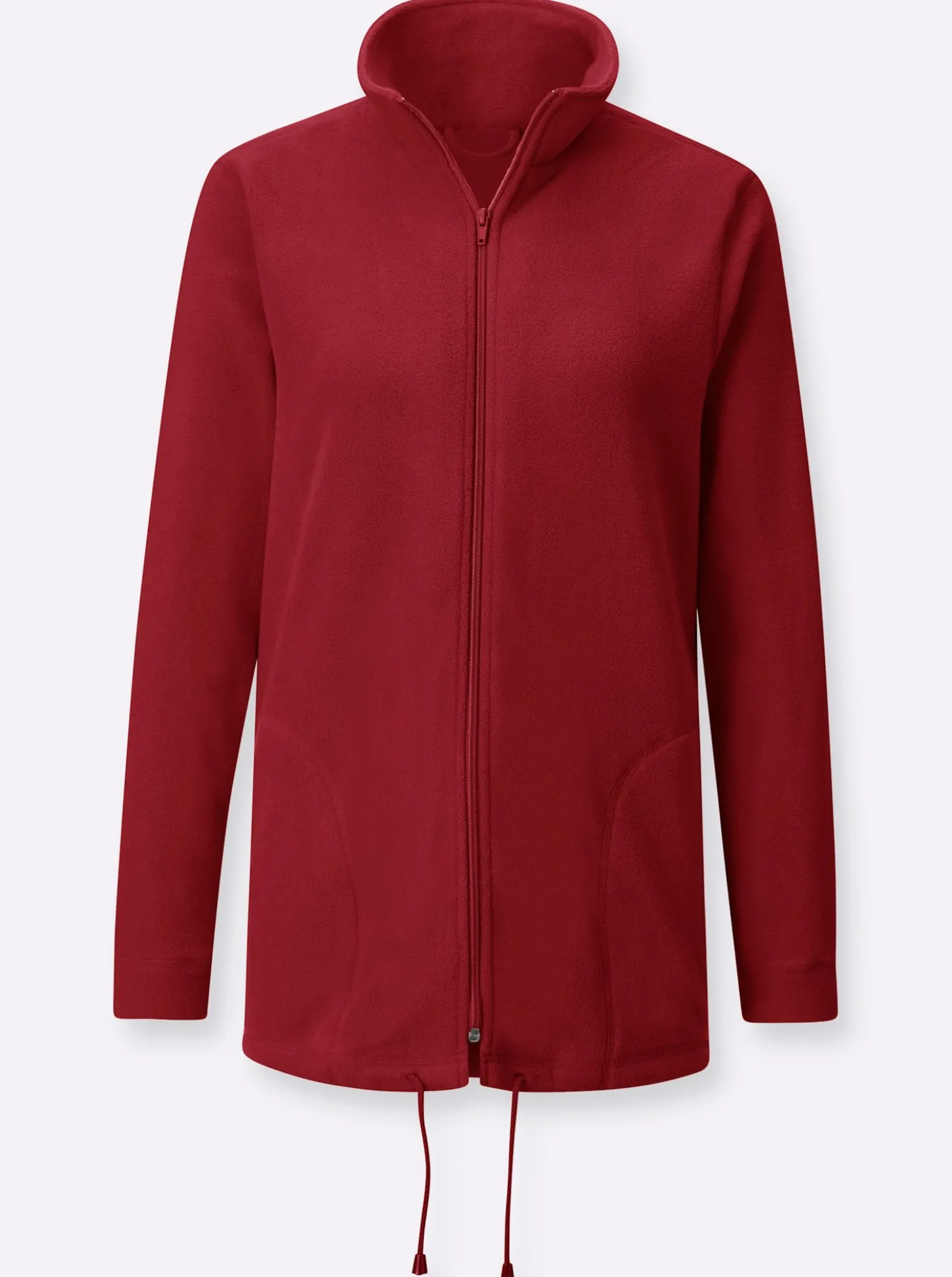 Fleecejacke Kordeldurchzug am Saum