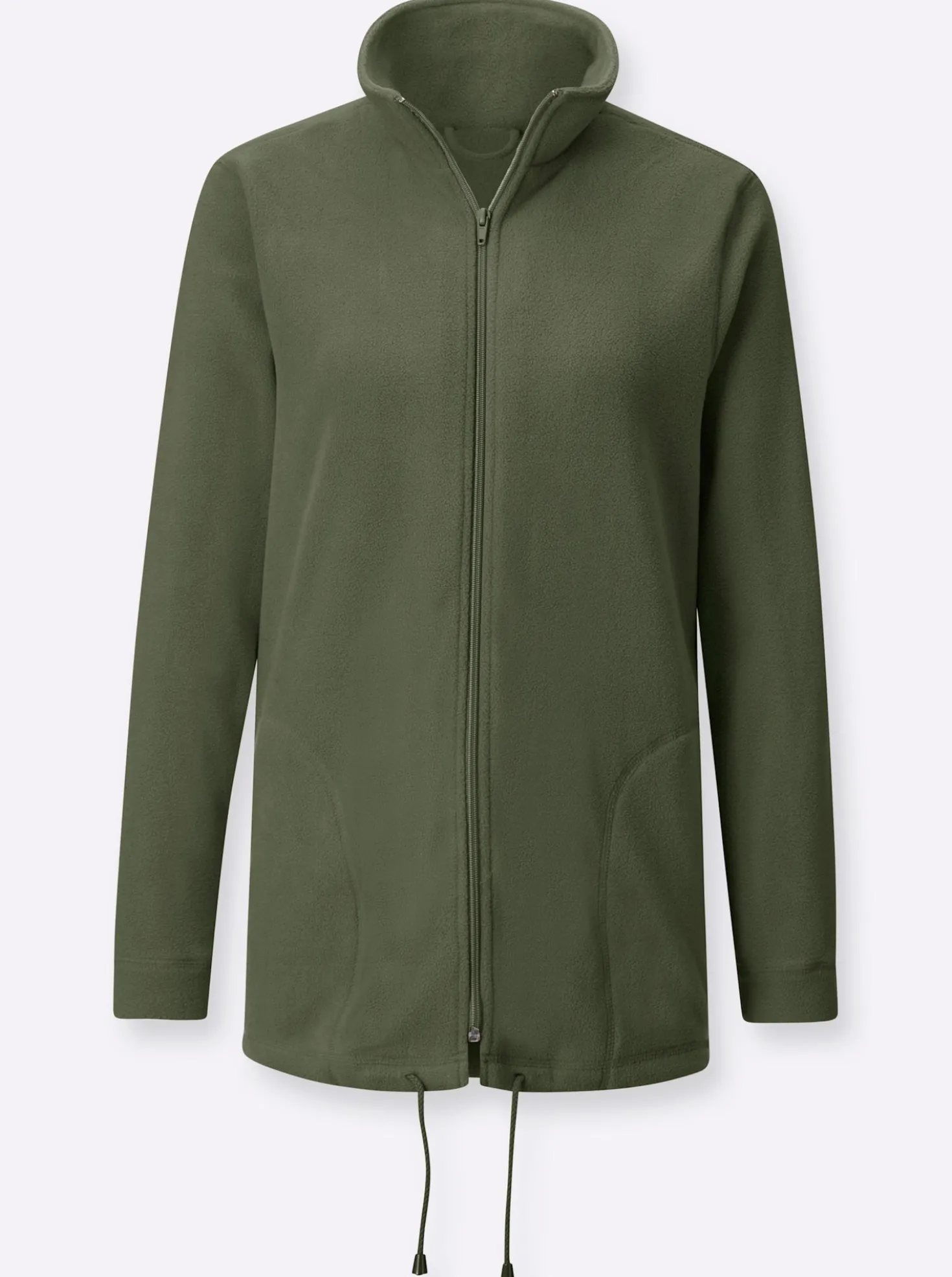 Fleecejacke Kordeldurchzug am Saum