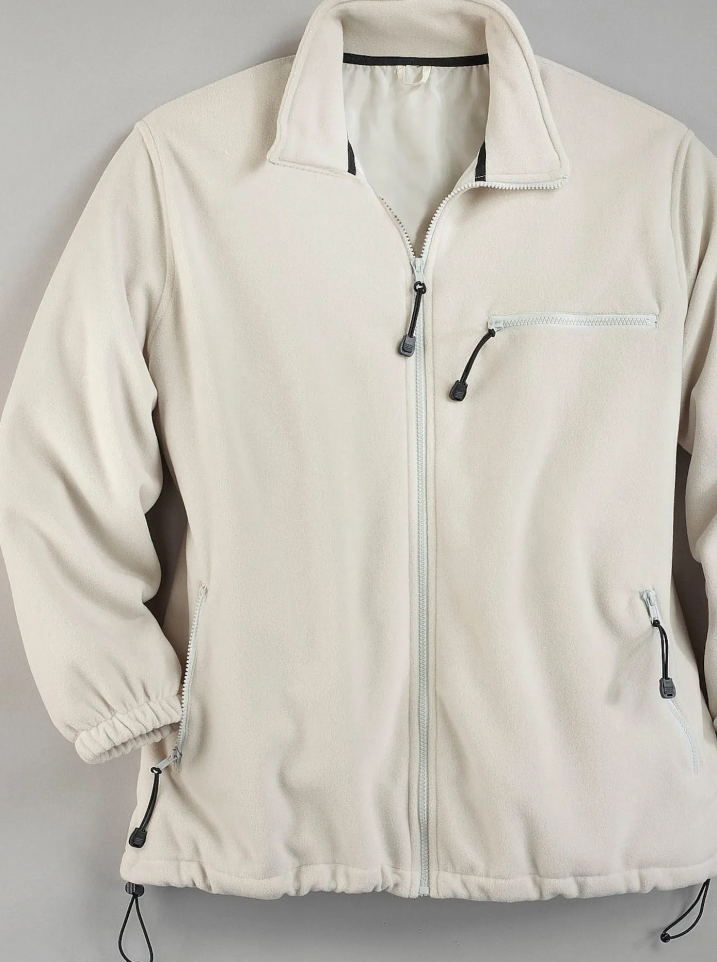 Fleecejacke mit elastischen Ärmelbündchen