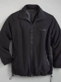 Fleecejacke mit elastischen Ärmelbündchen