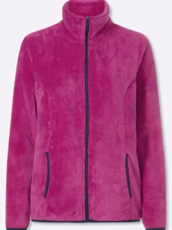 Fleecejacke mit elastischen Abschlüssen