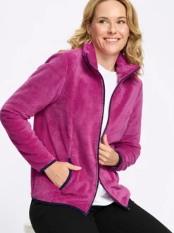 Fleecejacke mit elastischen Abschlüssen