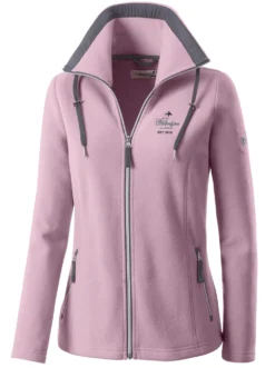 Fleecejacke mit schrägen Reißverschluss-Taschen