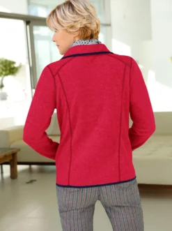 Fleecejacke mit Sternchen-Stickerei