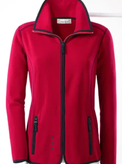Fleecejacke mit Sternchen-Stickerei