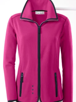 Fleecejacke mit Sternchen-Stickerei