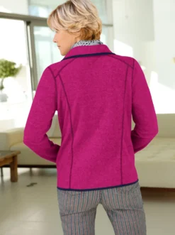 Fleecejacke mit Sternchen-Stickerei