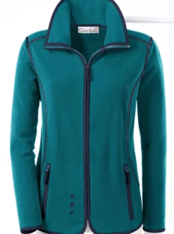 Fleecejacke mit Sternchen-Stickerei