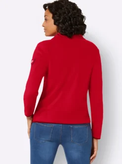 Fleecejacke mit Stickerei