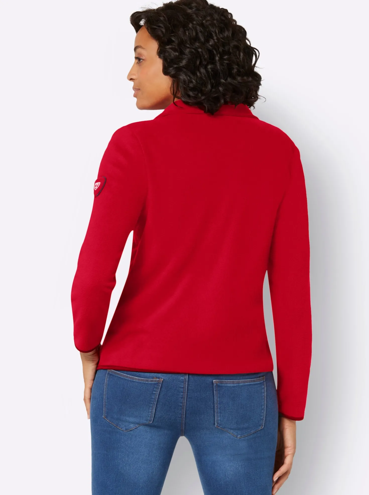 Fleecejacke mit Stickerei