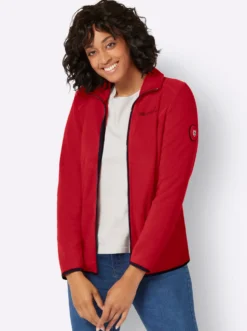 Fleecejacke mit Stickerei