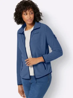 Fleecejacke mit Stickerei