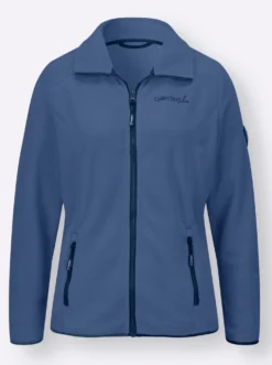 Fleecejacke mit Stickerei
